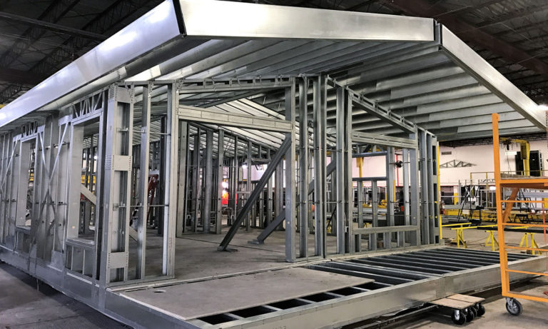 Barndominium factory frame in Georgia