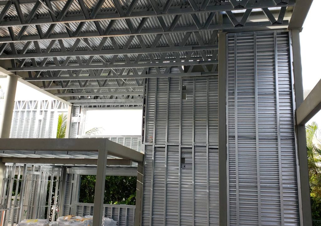 Steel barndo frame in Georgia