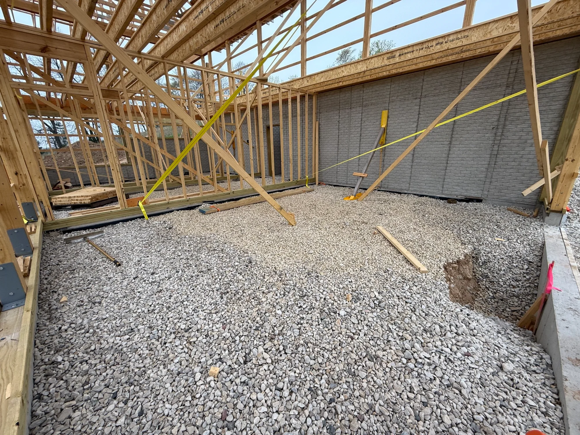 Wood frame barndominium construction in Georgia