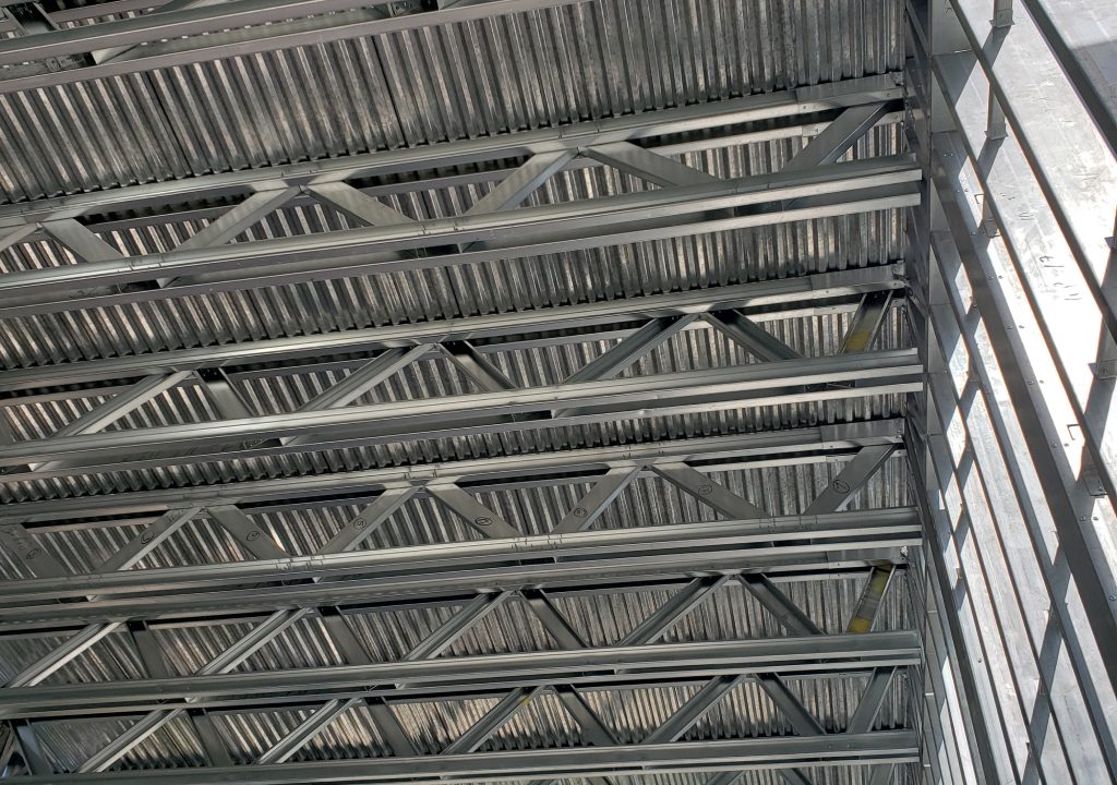Barndominium ceiling trusses in Georgia